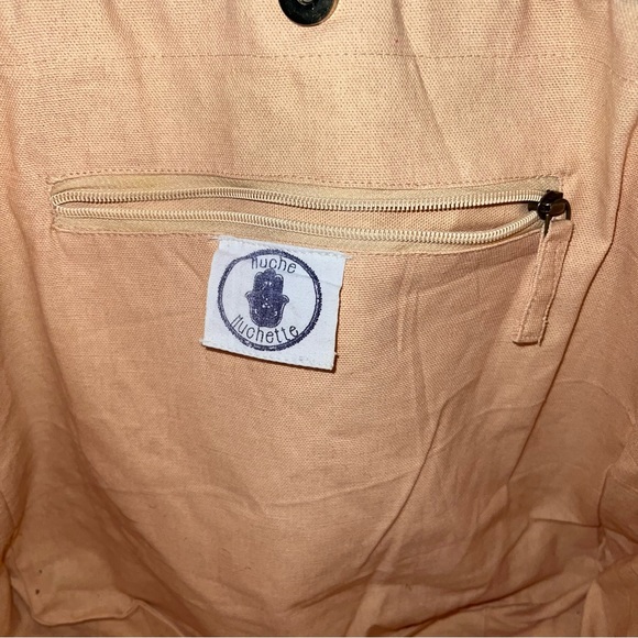 Muche et Muchette Tan/Gold Jute Suede
Fringe Accented Tote - Picture 10 of 14